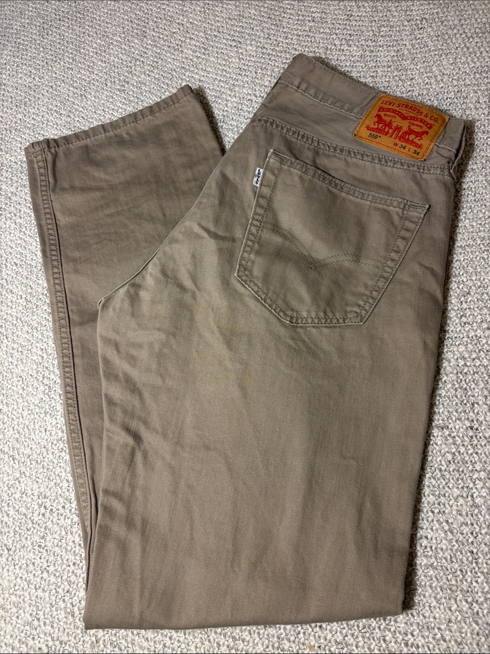 Levi's Straight Leg Tan 559 Jeans 34x34